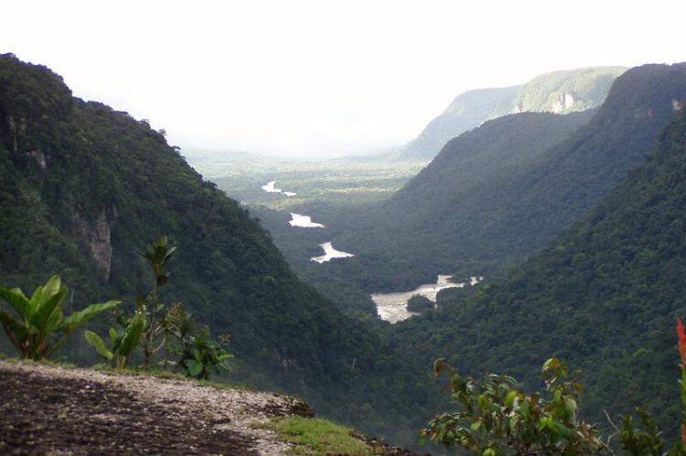 Potaro River flowing away from Kaieteur Falls, Guyana