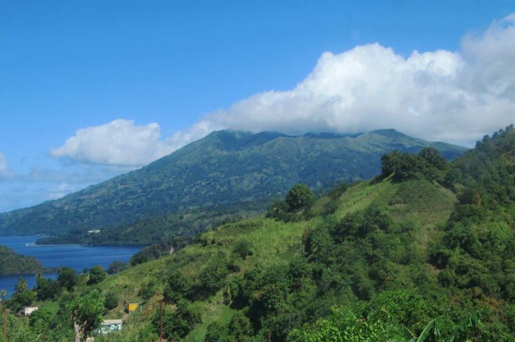 La Soufriere volcano at the north end of Saint Vincent