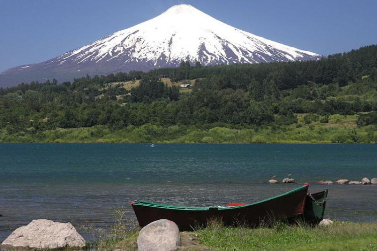 Villarrica Lake and Villarrica Volcano, Chile