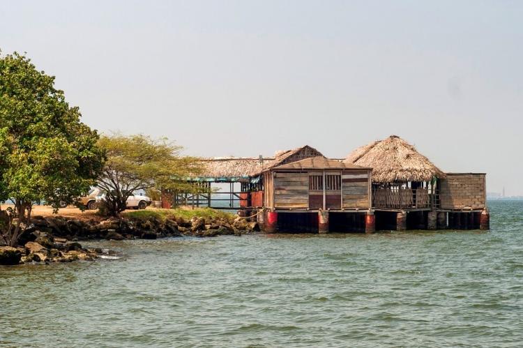 Restaurant on Lake Maracaibo, Venezuela