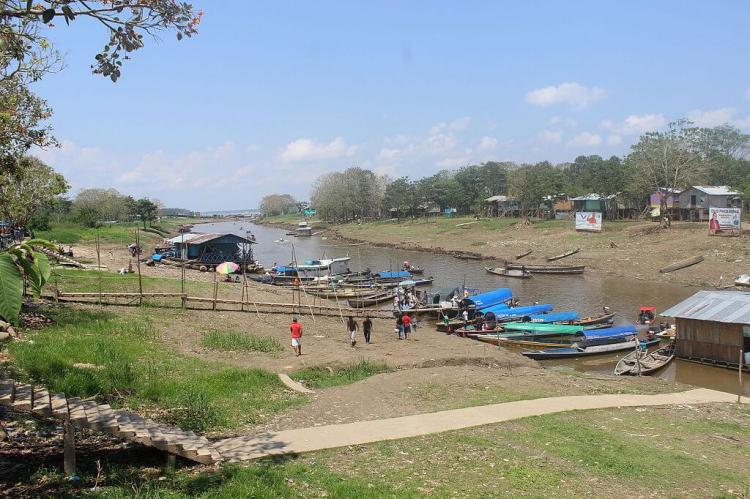 Dry season at port of Leticia, Amazonas, Colombia