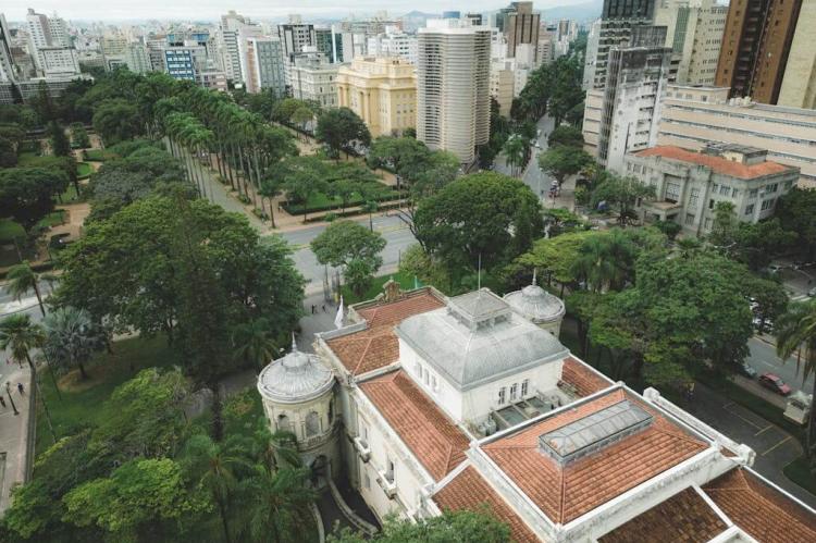 Palace and Liberty Square in Belo Horizonte, Brazil 