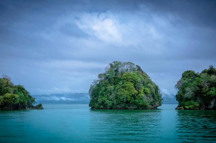 Islets on north coast of Los Haitises National Park, Dominican Republic