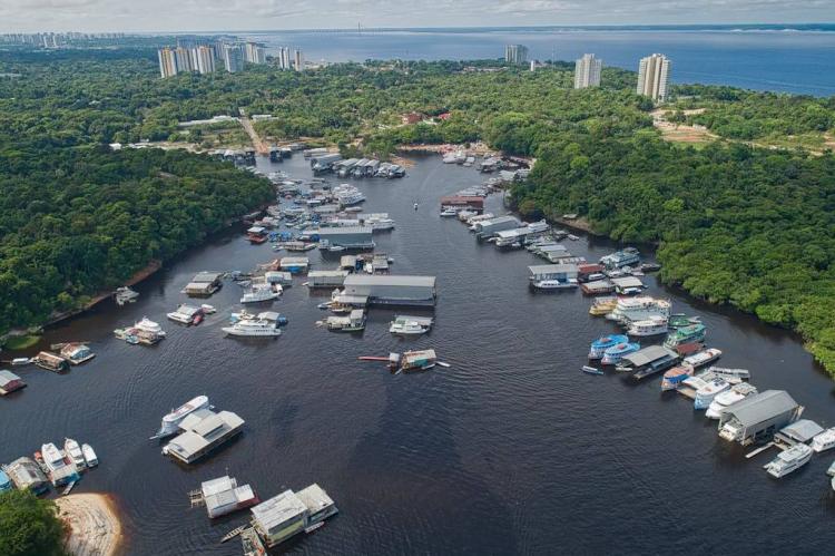Docked vessels, Manaus, Brazil