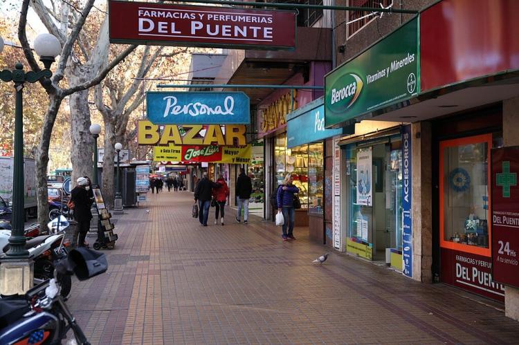 Street in Mendoza, Capital Department, Mendoza Province, Argentina