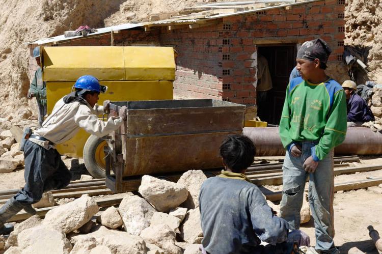 Miners at work, Potosí, Bolivia