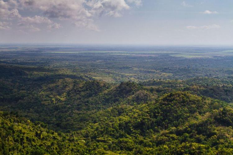 View over the southern slopes of Sierra del Rosario from the viewpoint Mirador del Soroa