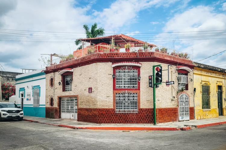 Neighborhood street corner, Merida, Mexico