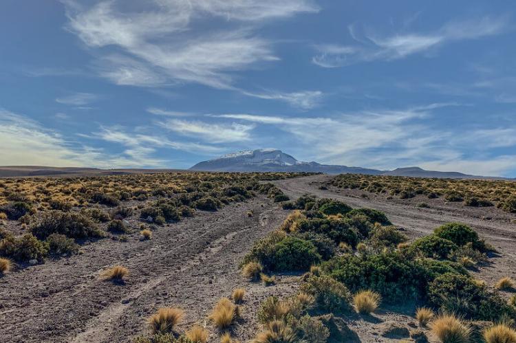 The Atacama desert at 4,000 meters (13,123.36 ft) above sea level, Antofagasta, Chile