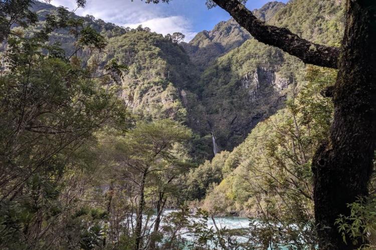 Landscape around Petrohué Waterfalls, Vicente Pérez Rosales National Park, Chile