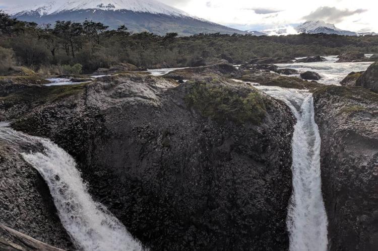 Saltos de Petrohué with Volcan Osorno, Vicente Perez Rosales National Park, Chile