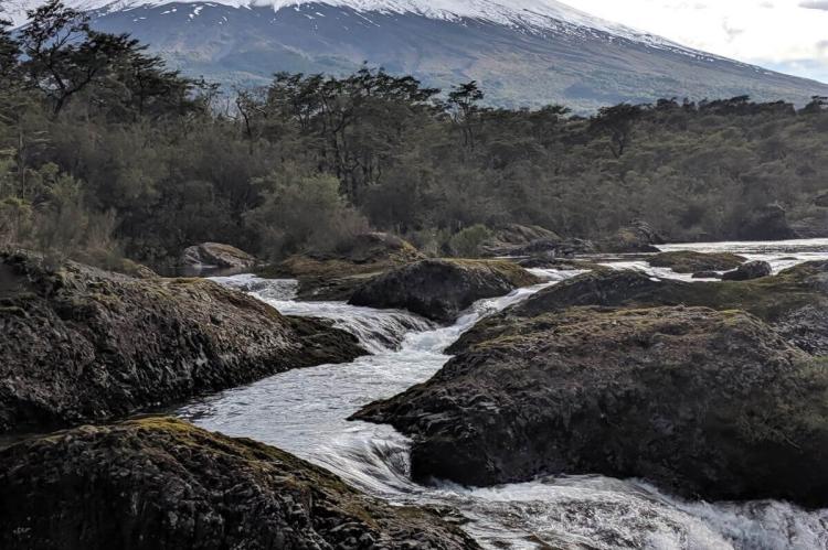 Saltos de Petrohué with Volcan Osorno, Vicente Perez Rosales National Park, Chile