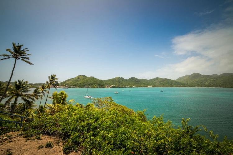 Providencia view from Santa Catalina island, Colombia
