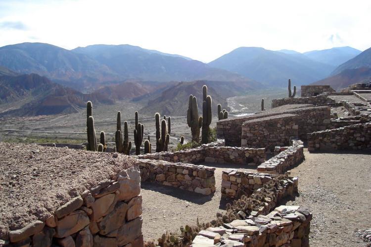 Ruins of Pucará de Tilcara, in the Jujuy province, Argentina. Located in the Quebrada de Humahuaca 