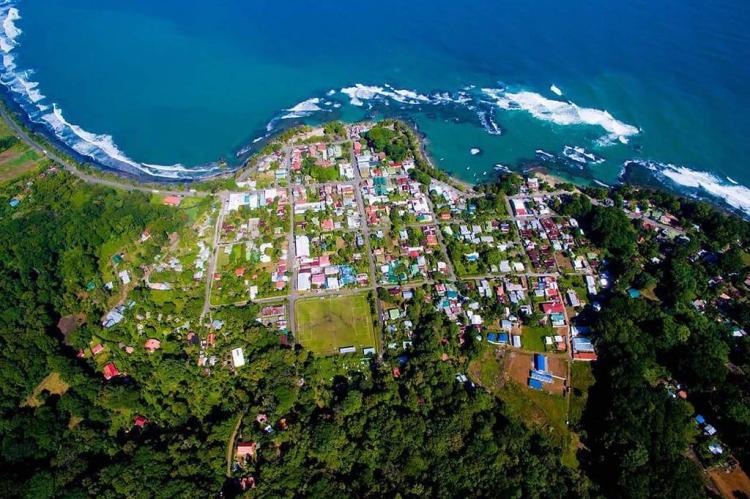 Aerial view of Puerto Viejo Limon, Costa Rica