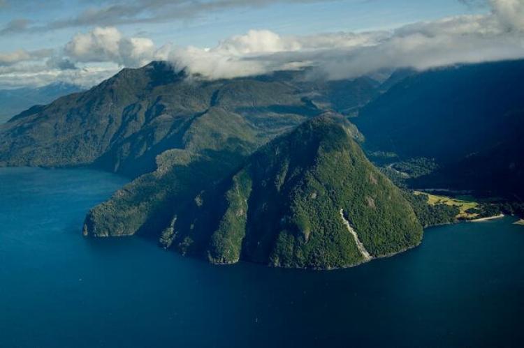 Aerial of Pumalín Douglas Tompkins National Park, Chile