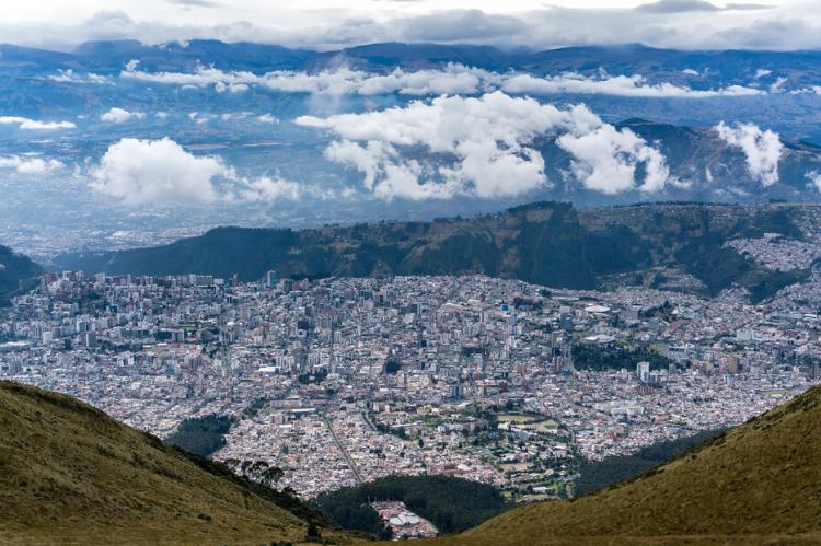 Panoramic view of Quito, Ecuador