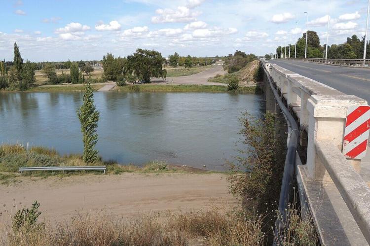 Colorado River border of La Pampas and Rio Negro, Argentina
