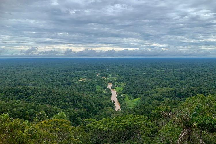 Moa river and the Serra do Divisor National Park in Acre, Brazil