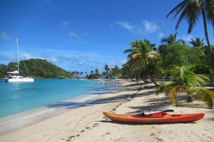 Salt Whistle Bay on Mayreau Island, St. Vincent and the Grenadines