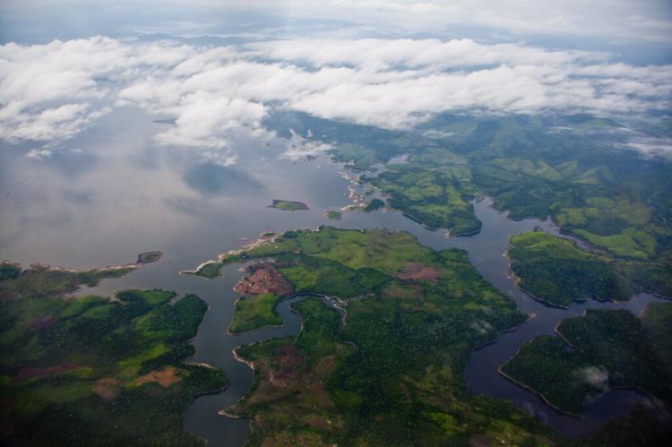 Aerial view of San Blas Archipelago, Kuna Yala, Panama
