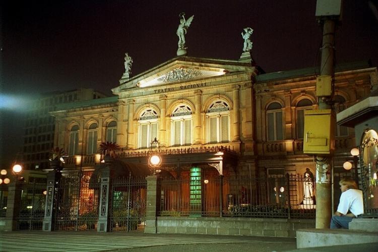 National theatre at night, San José, Costa Rica