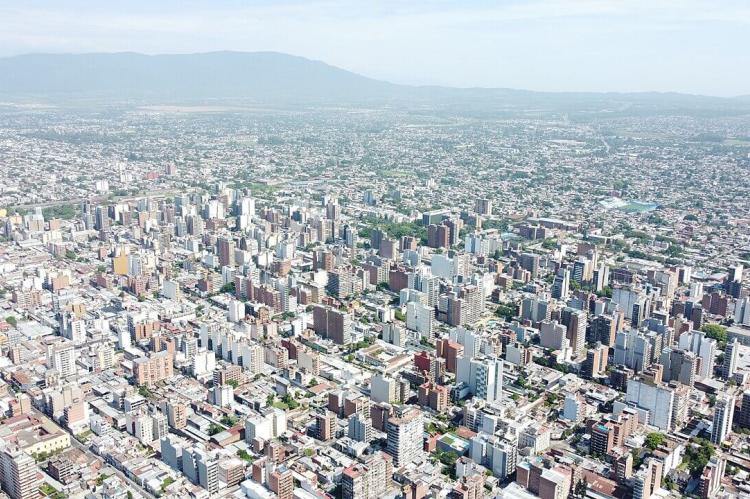 Aerial panorama of San Miguel de Tucumán, Argentia