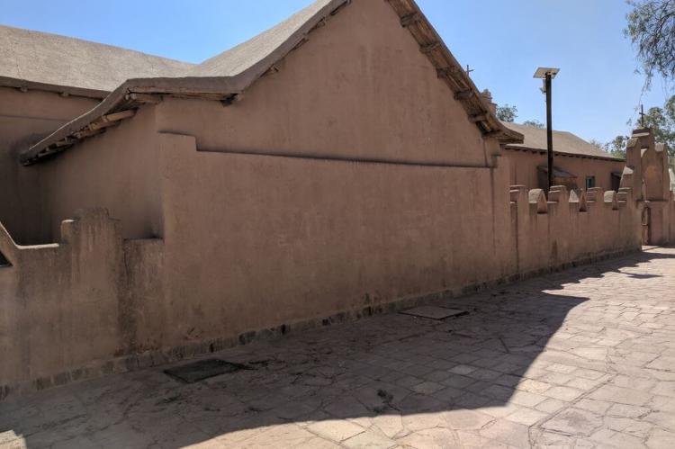 Facade of Church of San Pedro de Atacama, Chile