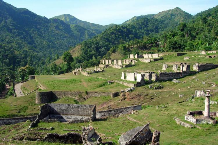 Gardens of the Sans-Souci palace, in Milot, Haiti