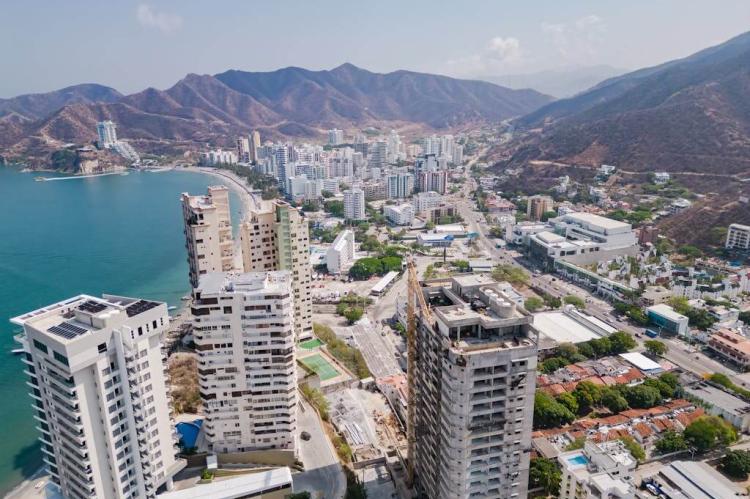 Aerial view of Santa Marta, Colombia