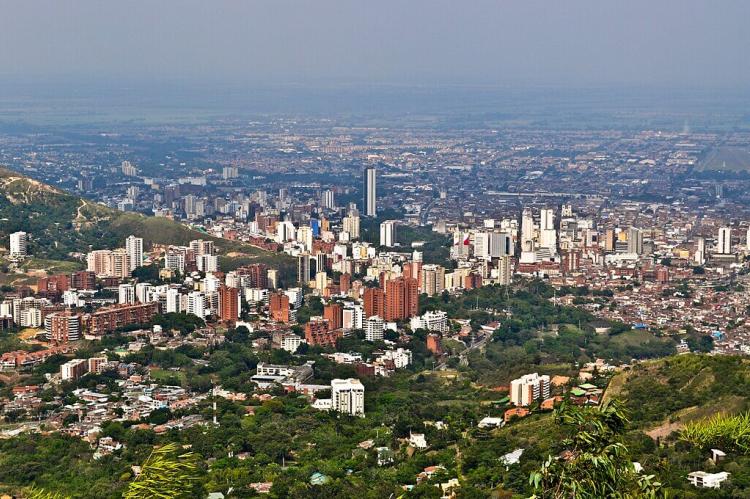 Panoramic view of Santiago de Cali, Valle del Cauca, Colombia