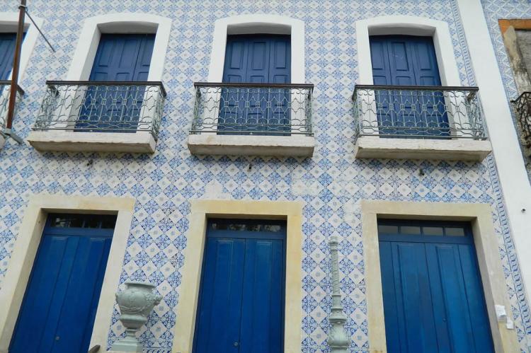Street facade in São Luís, Brazil