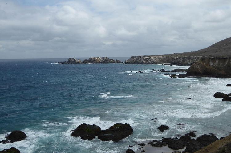 Shoreline panorama, Isla de la Plata, Ecuador
