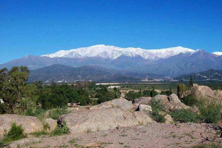 View of the Sierra de Famatina from Chilecito , in the Argentine province of La Rioja 