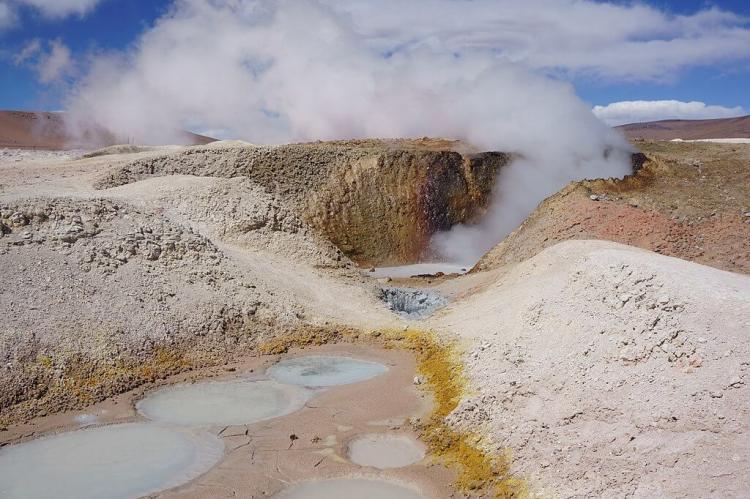 Steam pool in Sol de Mañana, Bolivia