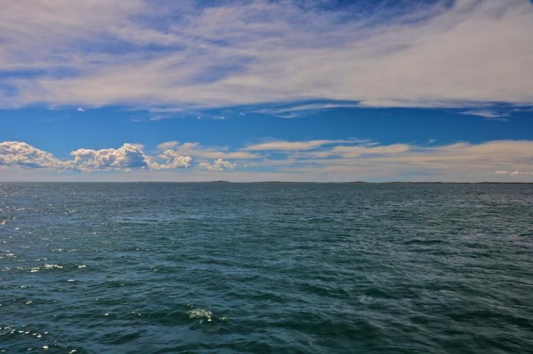 Strait of Magellan on a placid day, Tierra del Fuego, South America