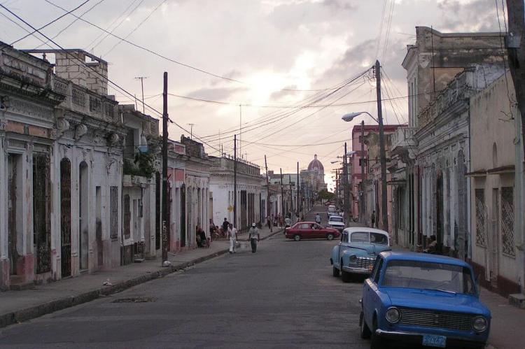 Typical street in Cienfuegos, Cuba