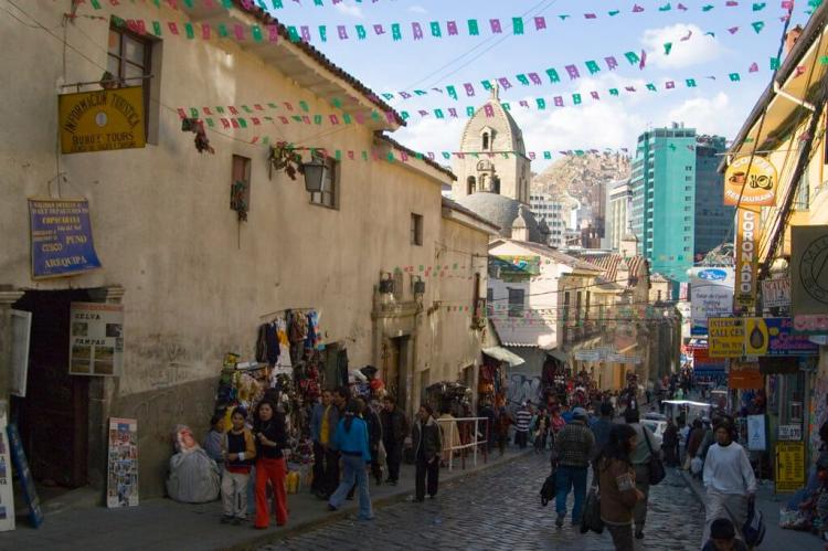 La Paz, Street scene (Bolivia)