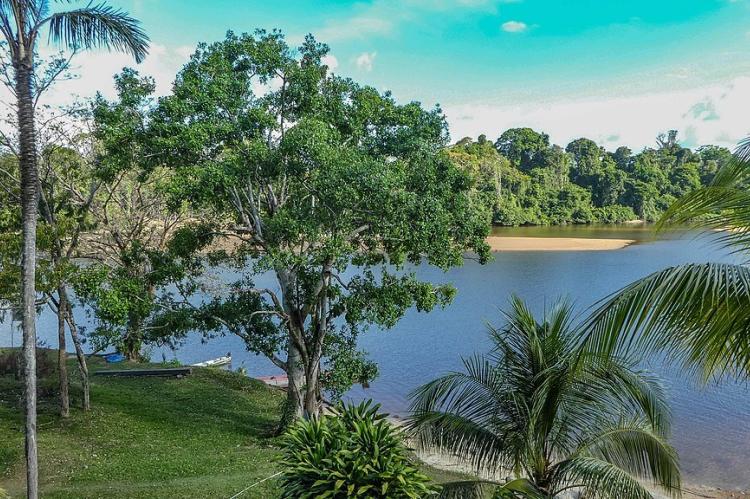 View of the Suriname River from Gunsi