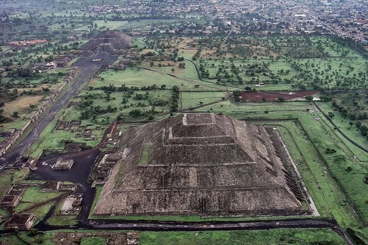 The Pyramid of the Moon in Teotihuacan, México