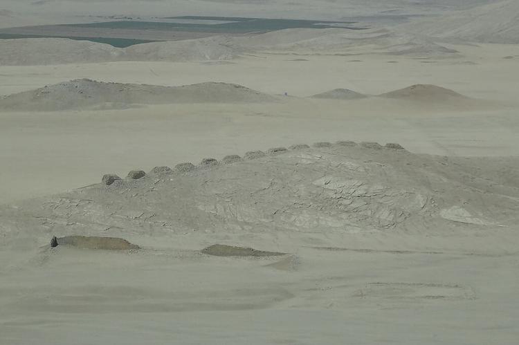 "Thirteen Towers" of Chanquillo, Ancash, Peru, taken from the Chanquillo fortress.