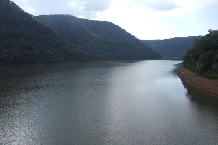 The Uruguay River on the border between the Brazilian states of Santa Catarina and Rio Grande do Sul