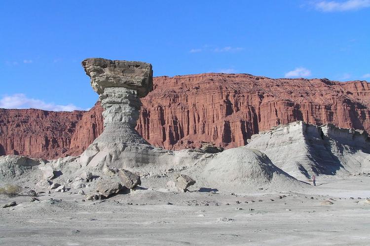 Ischigualasto or Moon Valley, the fungus training, Province of San Juan, Argertina