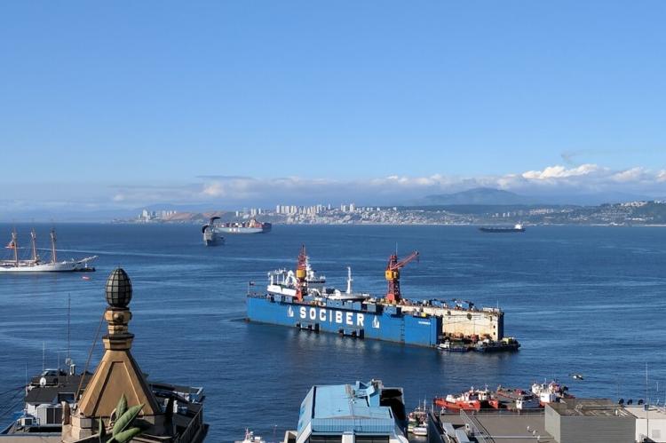 Panorama of Valparaiso Bay, Chile