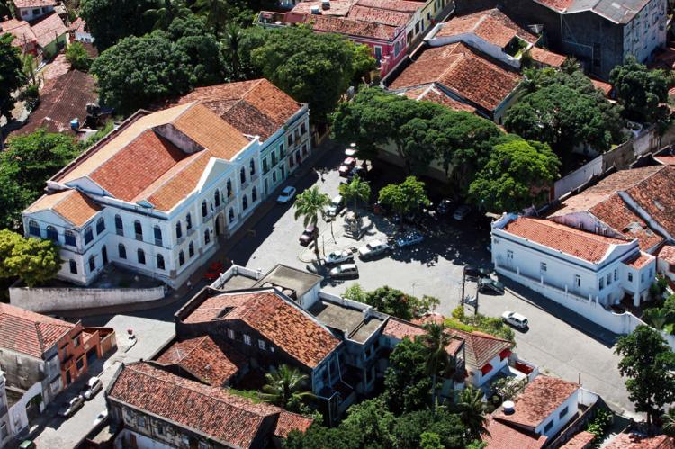 Aerial view of Palácio dos Governadores, Olinda, Brazil