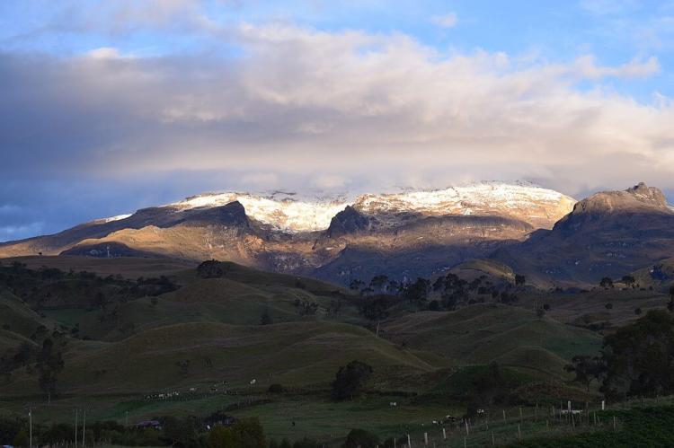 Panoramic view of the Nevado del Ruiz Volcano, Colombia