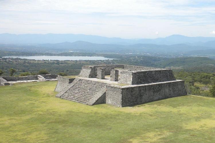 Central plaza at Xochicalco (Mexico)
