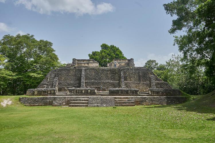 Structure A-11 seen from Plaza A-III at Xunantunich Archaelogical site, Belize