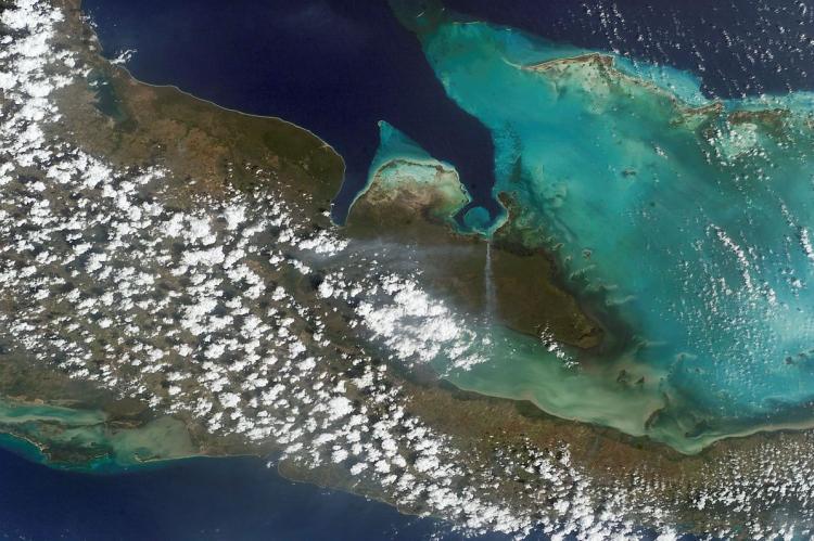 NASA satellite photo of the Zapata Biosphere Reserve, Cuba