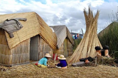 Aymara village on Lake Titicaca, Puno, Peru